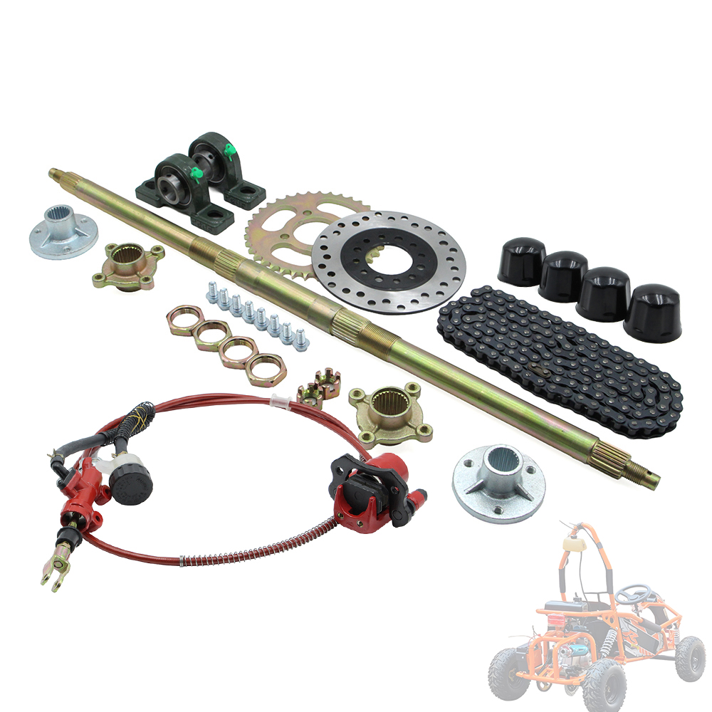 428 Chain - 고카트 740mm 리어 액슬 완전 조립품