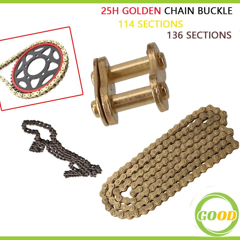 Bike Chain - 25H 114 골드 체인, 25H 136