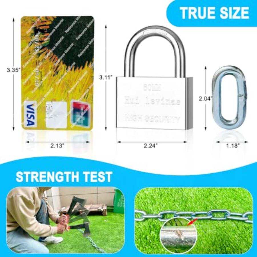 견고한 39인치 8mm 아연 도금 녹 방지 및 도난 방 - Bike Chain 리뷰 및 가격