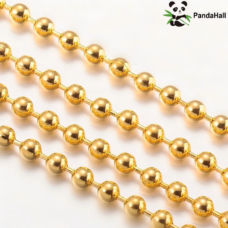 PandaHall 50m/롤 솔더드 아이언 볼 체인,  - Roller Chain 리뷰 및 가격
